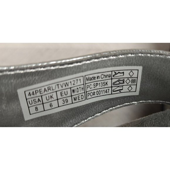 Vionic Orthotic Pearl Sandals Size 8 Silver Beaded Thong Flip Flops - Picture 6 of 6